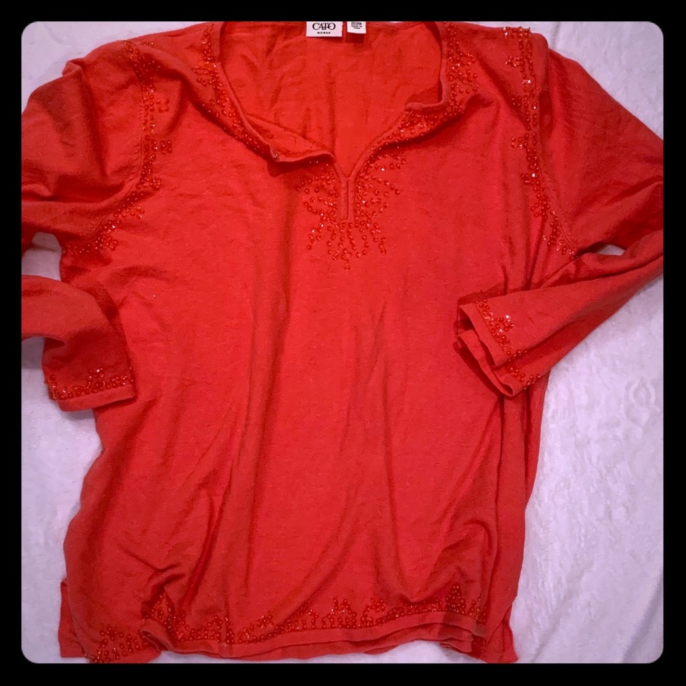 CUTE CATO BEADED SWEATER